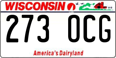 WI license plate 273OCG
