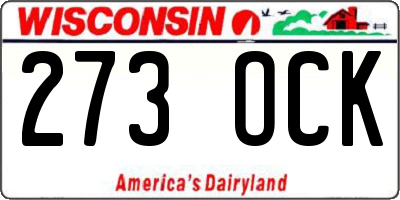 WI license plate 273OCK