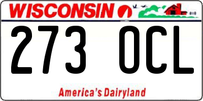 WI license plate 273OCL