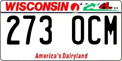 WI license plate 273OCM