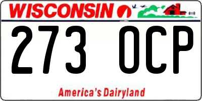 WI license plate 273OCP