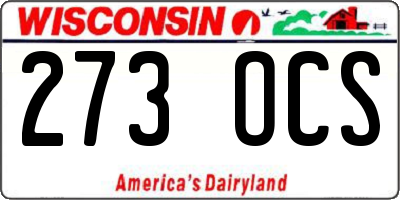 WI license plate 273OCS