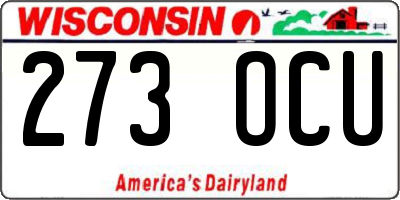 WI license plate 273OCU