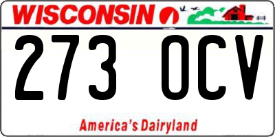 WI license plate 273OCV
