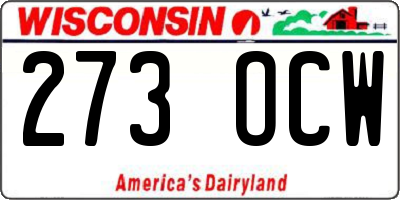 WI license plate 273OCW