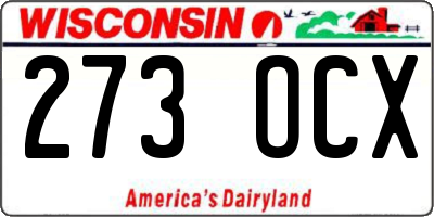WI license plate 273OCX