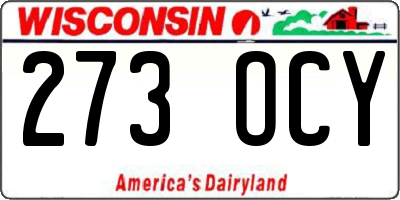 WI license plate 273OCY