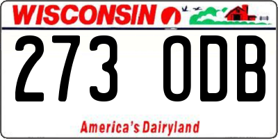 WI license plate 273ODB