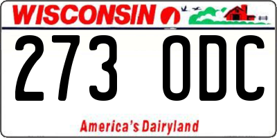 WI license plate 273ODC