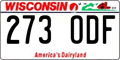 WI license plate 273ODF