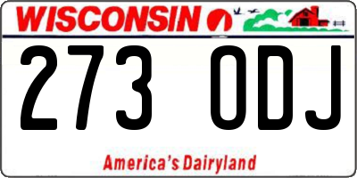 WI license plate 273ODJ