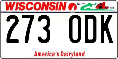 WI license plate 273ODK
