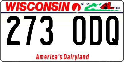 WI license plate 273ODQ