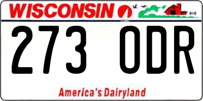 WI license plate 273ODR