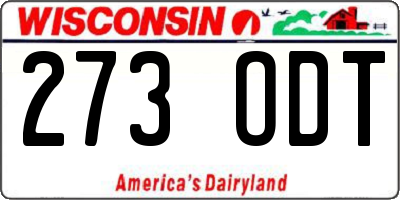 WI license plate 273ODT