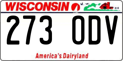 WI license plate 273ODV
