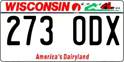 WI license plate 273ODX