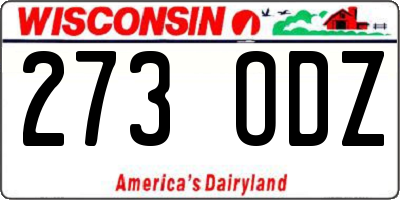 WI license plate 273ODZ
