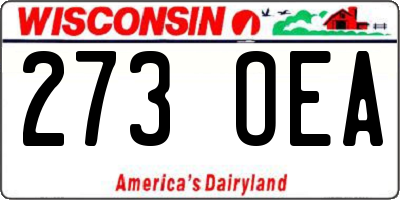WI license plate 273OEA