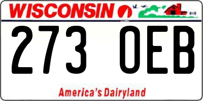 WI license plate 273OEB