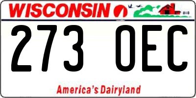 WI license plate 273OEC
