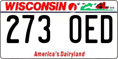 WI license plate 273OED