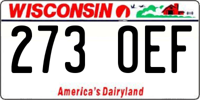 WI license plate 273OEF