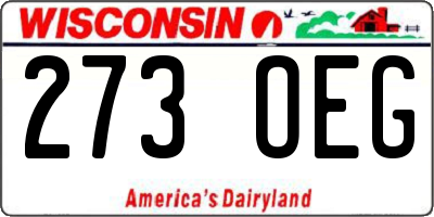 WI license plate 273OEG