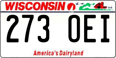 WI license plate 273OEI