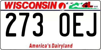 WI license plate 273OEJ
