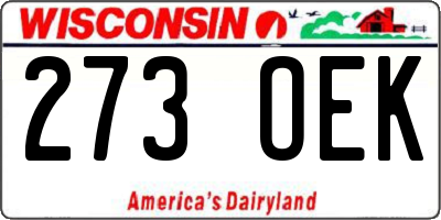 WI license plate 273OEK