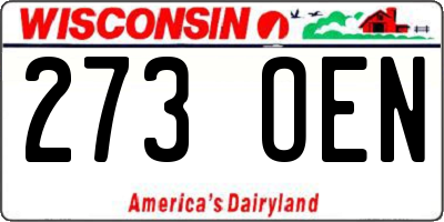 WI license plate 273OEN