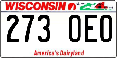 WI license plate 273OEO
