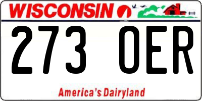 WI license plate 273OER