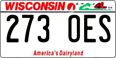 WI license plate 273OES