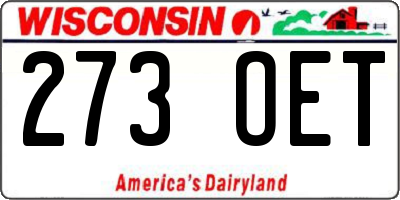 WI license plate 273OET