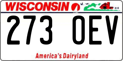 WI license plate 273OEV