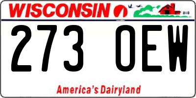 WI license plate 273OEW