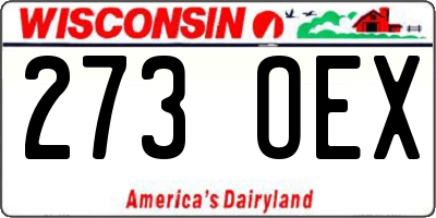WI license plate 273OEX