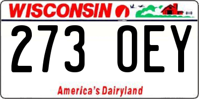 WI license plate 273OEY