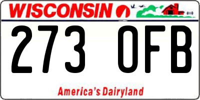 WI license plate 273OFB