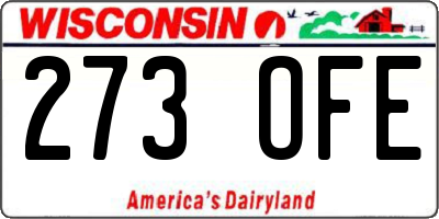 WI license plate 273OFE