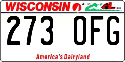 WI license plate 273OFG