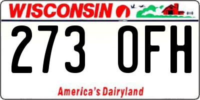 WI license plate 273OFH