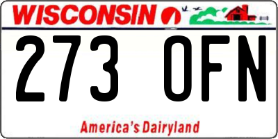 WI license plate 273OFN