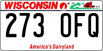 WI license plate 273OFQ