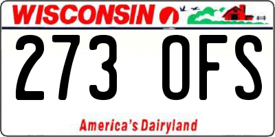 WI license plate 273OFS