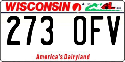 WI license plate 273OFV