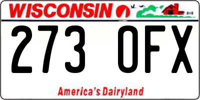 WI license plate 273OFX