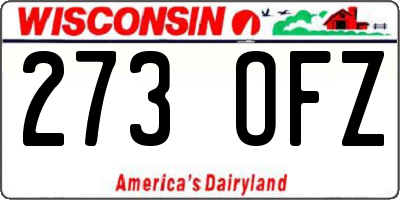WI license plate 273OFZ